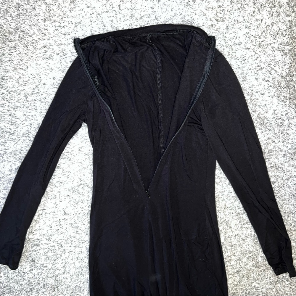 MakeMeChic Long Sleeve Zip Up Bodycon Jumpsuit - Picture 5 of 9